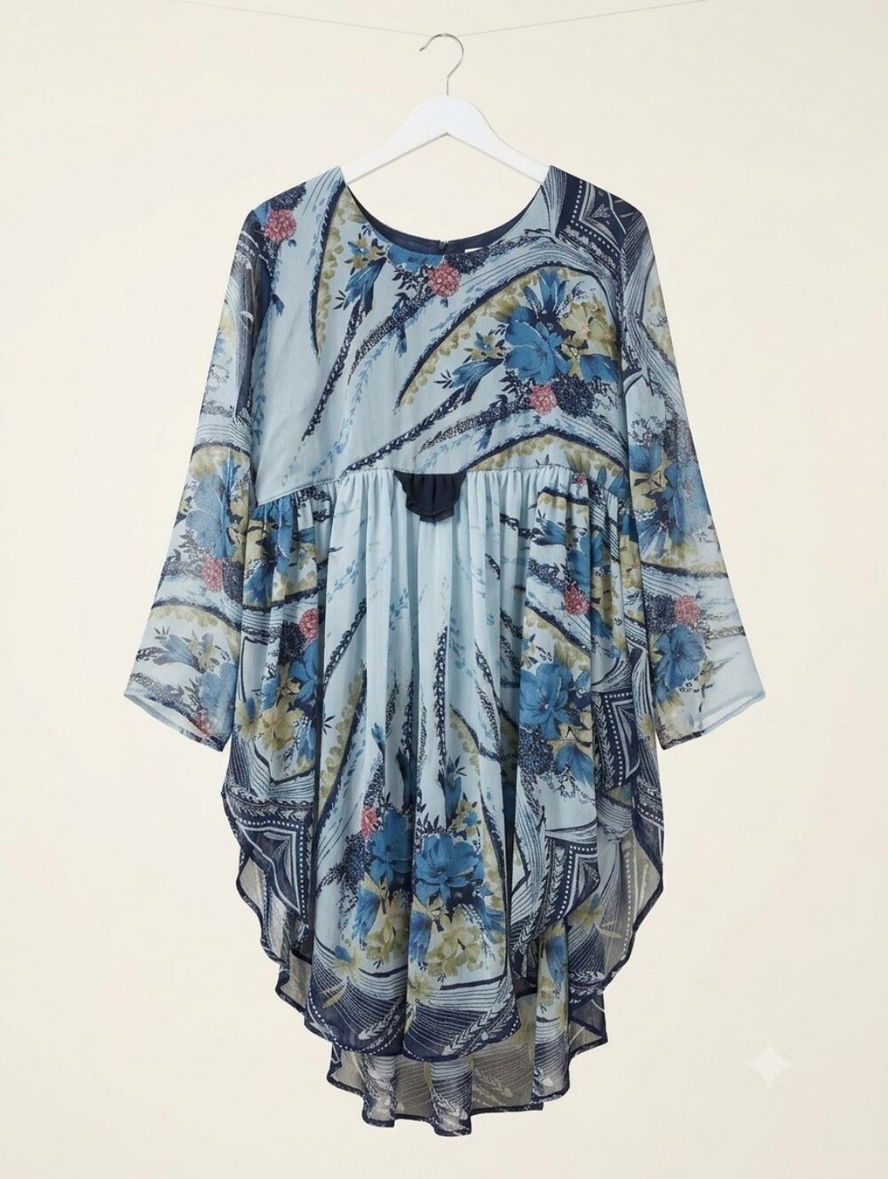 Elegant Printed Chiffon Dress